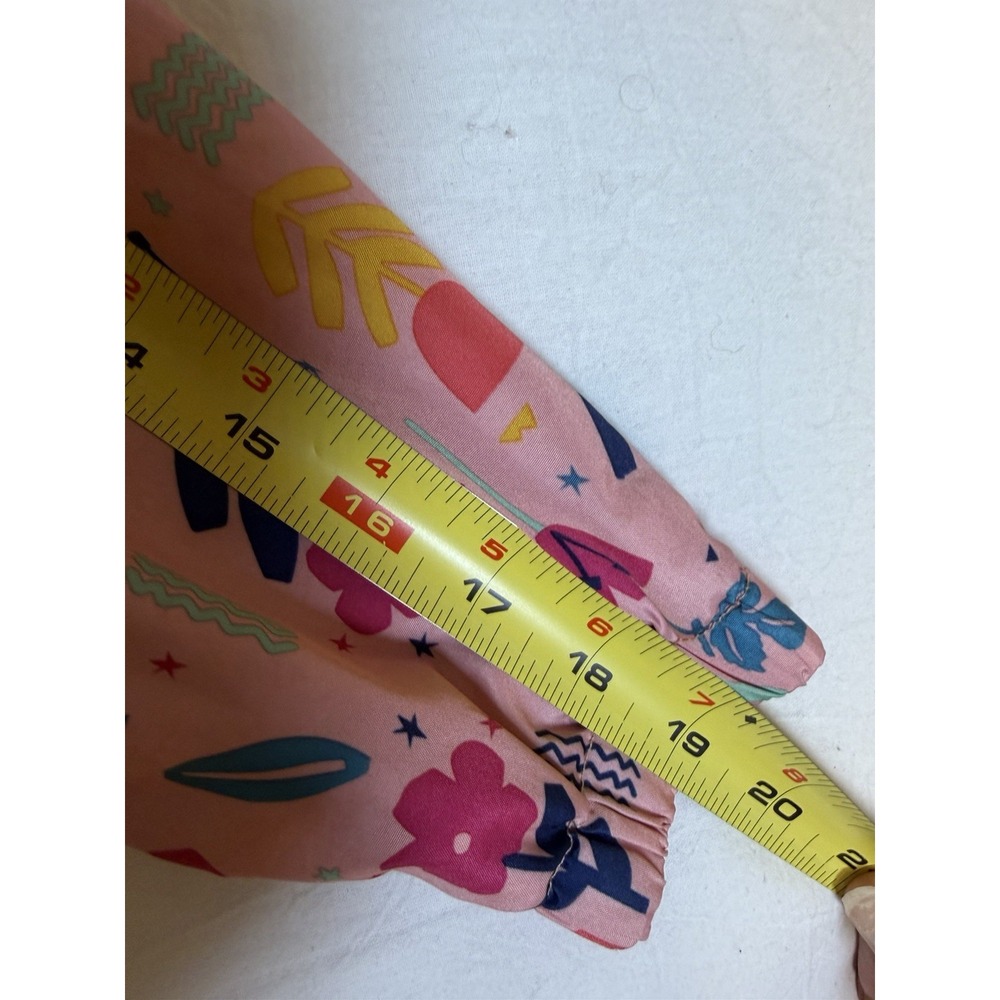Eddie Bauer Kids Girls 7 Hooded Windbreaker Jacket Pink Floral Full Zip Pockets - Picture 8 of 12